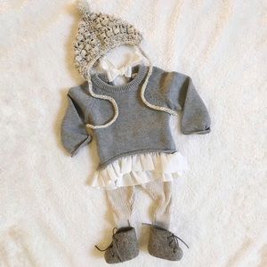 Janie and Jack ribbed sweater leggings in oatmeal